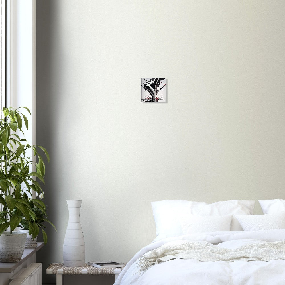 Abstract Ink Splashes Canvas Art: Photorealistic Marble Impression