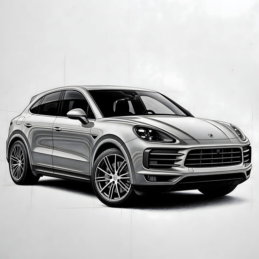 Porsche Cayenne Sketch Poster | Automotive Art Print