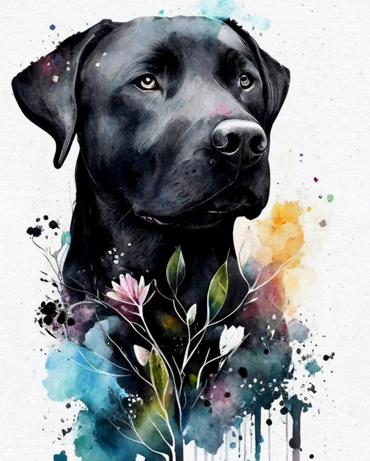 Pitlab Watercolor Canvas Art: Dog Breed Blend Wall Decor