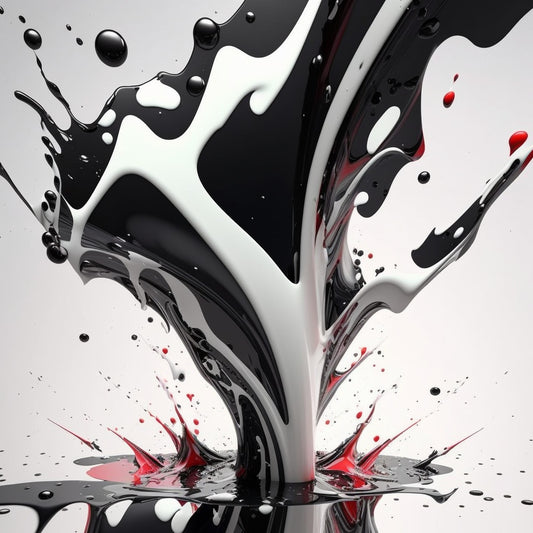 Artisanal Photorealistic Canvas Artwork, Abstract Ink Eruption, Marble Fusion, Impeccable Detail - Distinctive Home Adornment