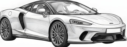 McLaren GT Neon Art | Canvas Print | Wall Decor - Canvas Art