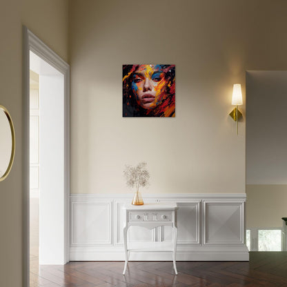 Colorful Woman Face Art Print – canvas wall art by Endozi Designs, view 7