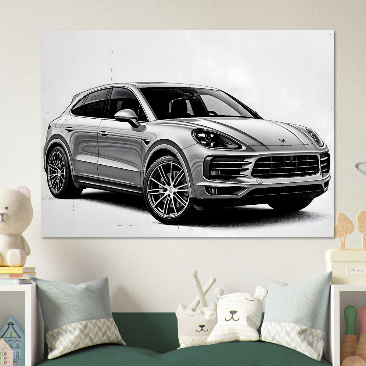 Porsche Cayenne Sketch Poster – poster by Endozi Designs, view 13