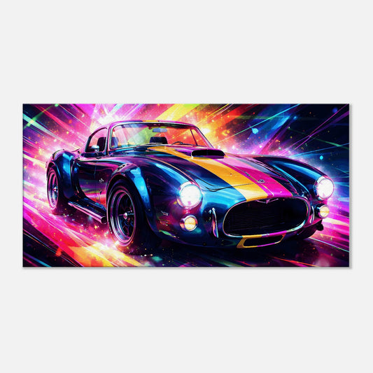 Car Neon 1967 Shelby Cobra Wall Art – canvas wall art by Endozi Designs, view 1