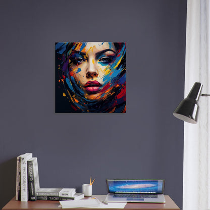 Woman's Face Canvas Print: Colorful Abstract Portrait Art