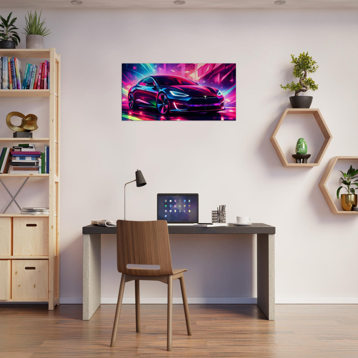 2016 Tesla Model S Canvas Art – canvas wall art by Endozi Designs, view 7