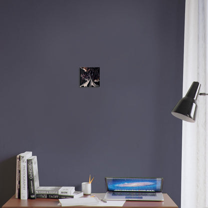 Ink Splatter Canvas Art: Abstract Marble Motif, Photorealistic Visuals
