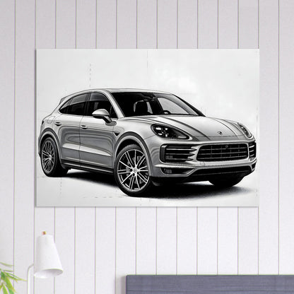 Porsche Cayenne Sketch Poster – poster by Endozi Designs, view 6