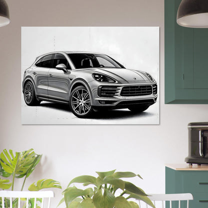 Porsche Cayenne Sketch Poster – poster by Endozi Designs, view 9