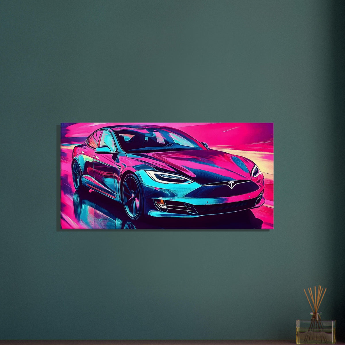2026 Tesla Model S Neon Art – canvas wall art by Endozi Designs, view 10