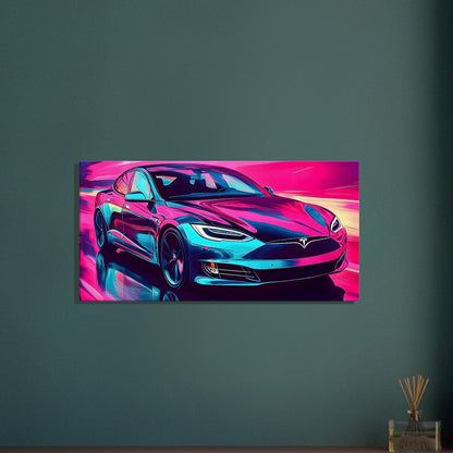2026 Tesla Model S Neon Art – canvas wall art by Endozi Designs, view 10