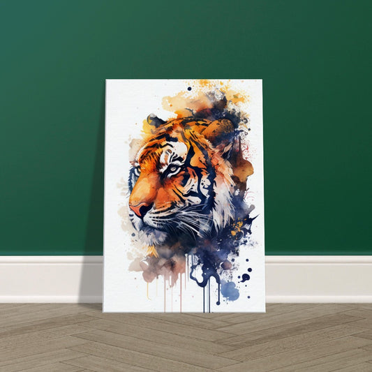 Majestic Tiger Watercolor Art Print – canvas wall art by Endozi Designs, view 1