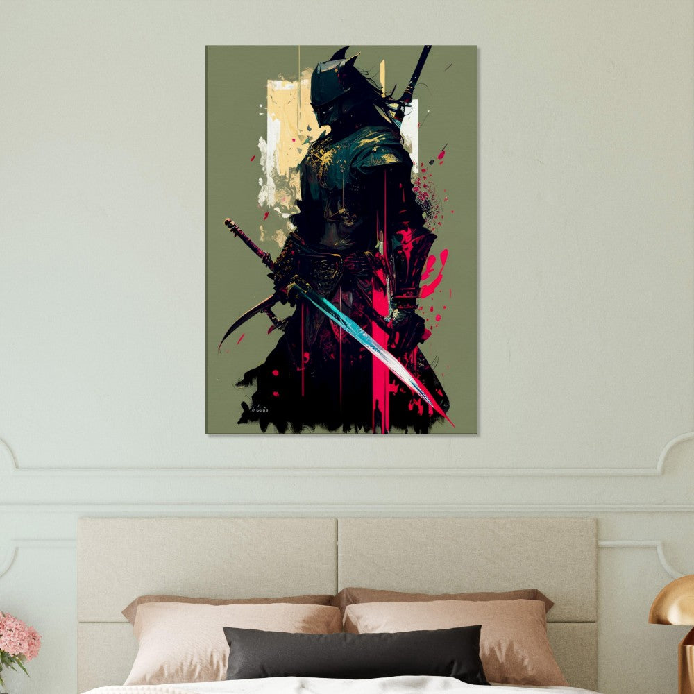 Ronin Samurai Canvas Art: Japanese Warrior with Sword