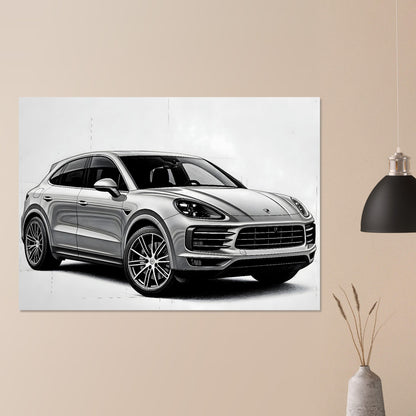Porsche Cayenne Sketch Poster – poster by Endozi Designs, view 15
