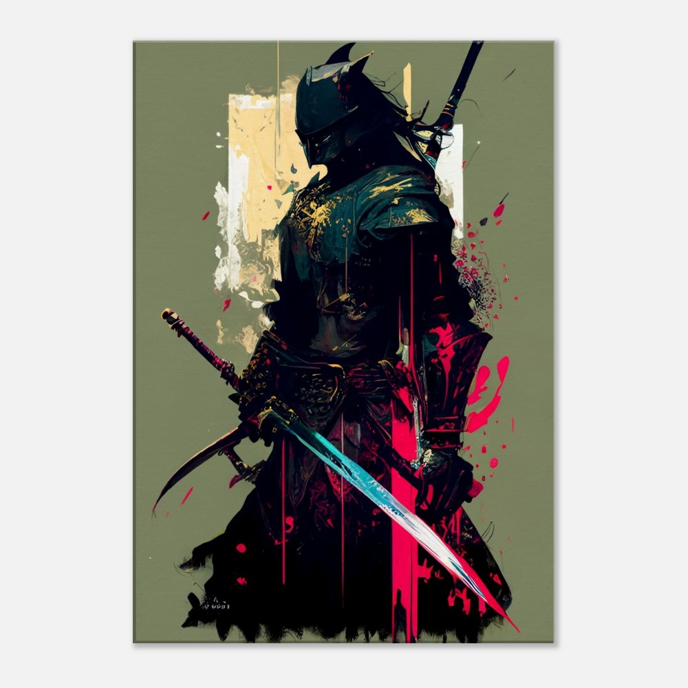 Ronin Samurai Canvas Art: Japanese Warrior with Sword