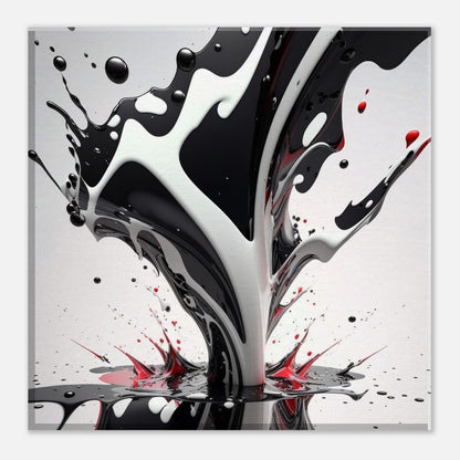 Abstract Ink Splashes Canvas Art: Photorealistic Marble Impression