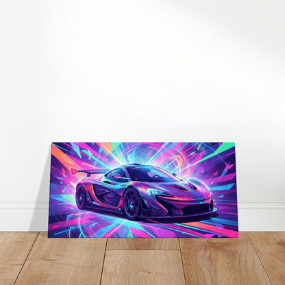 McLaren P1 GTR Neon Art | Canvas Print | Wall Decor - Canvas Art