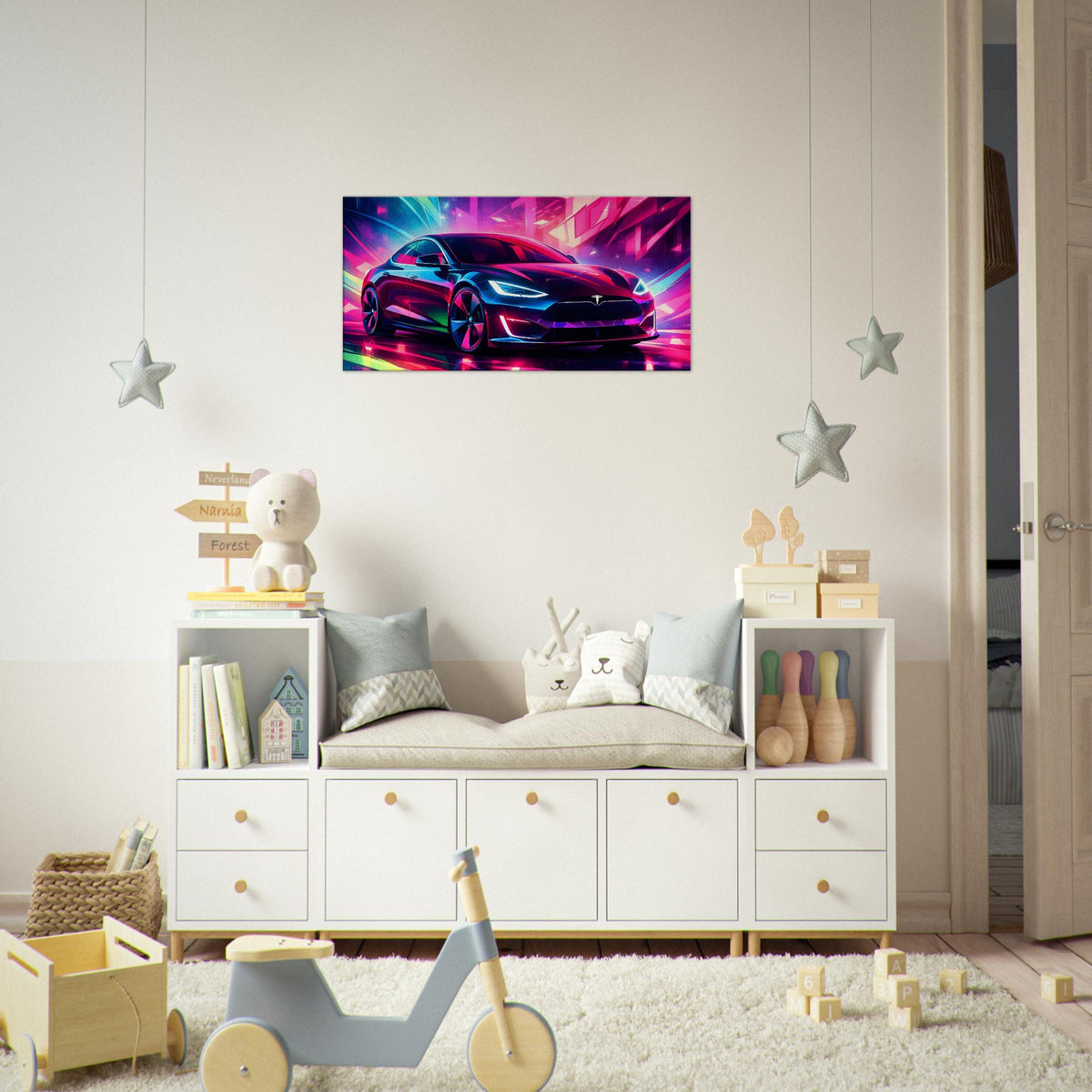 2016 Tesla Model S Canvas Art – canvas wall art by Endozi Designs, view 9