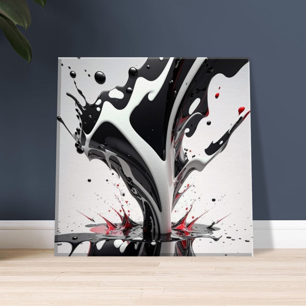 Abstract Ink Splashes Canvas Art: Photorealistic Marble Impression
