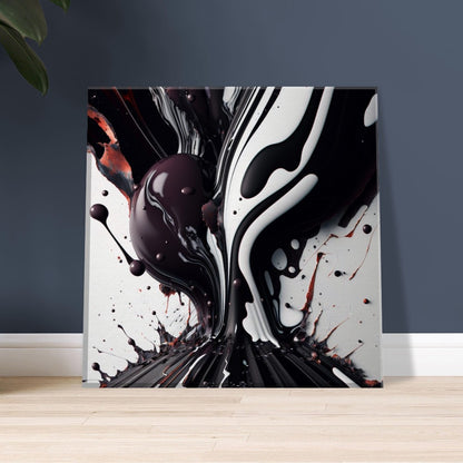 Artisanal Photorealistic Canvas Artwork, Abstract Ink Eruption, Marble Fusion, Impeccable Detail - Distinctive Home Adornment