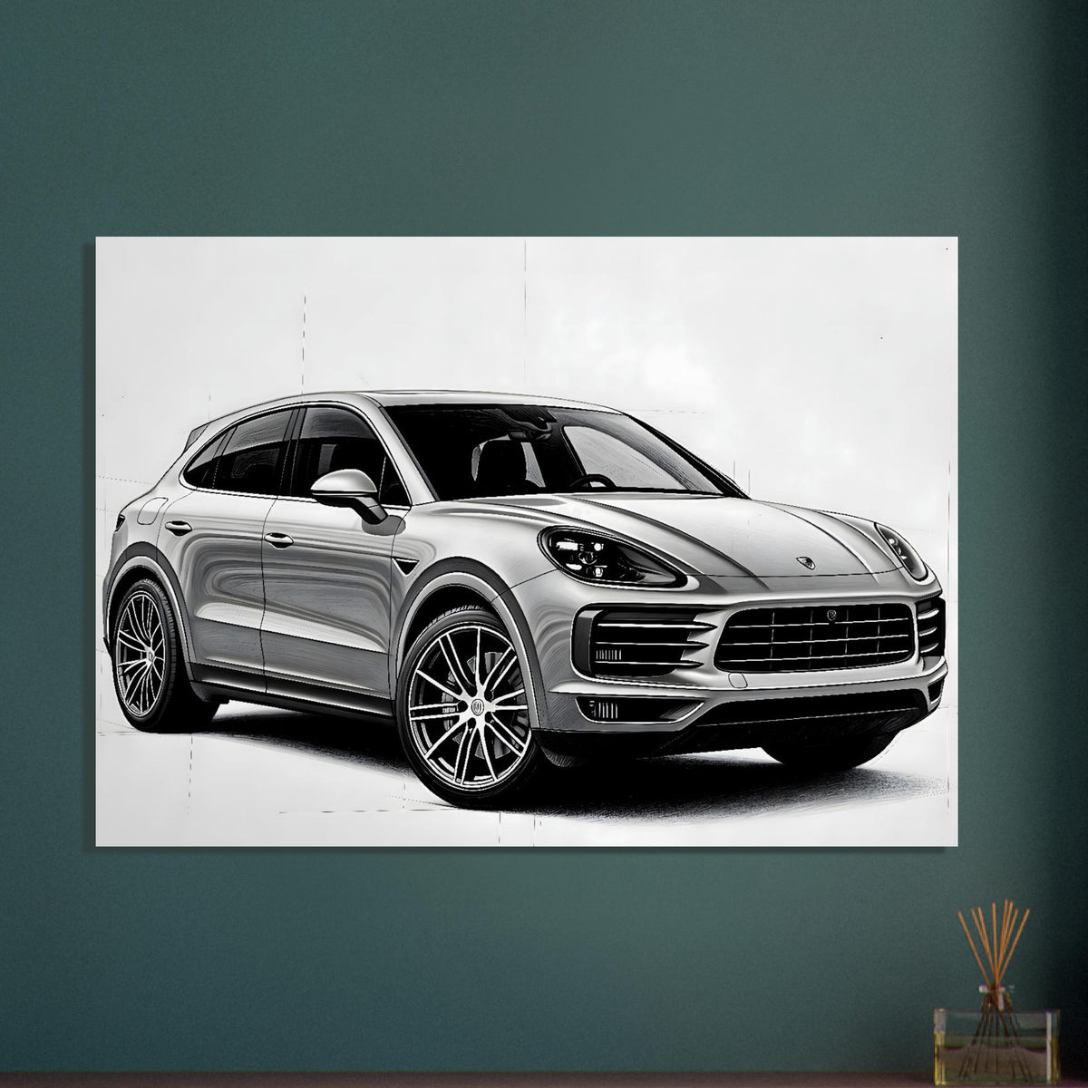 Porsche Cayenne Sketch Poster – poster by Endozi Designs, view 7