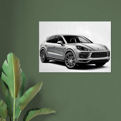 Porsche Cayenne Sketch Poster – poster by Endozi Designs, view 14