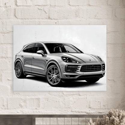 Porsche Cayenne Sketch Poster – poster by Endozi Designs, view 16