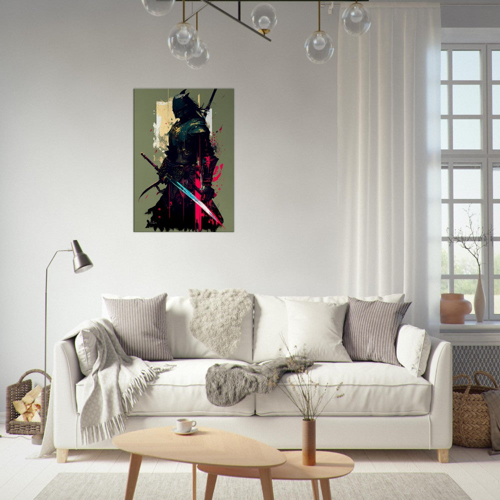 Ronin Samurai Canvas Art: Japanese Warrior with Sword