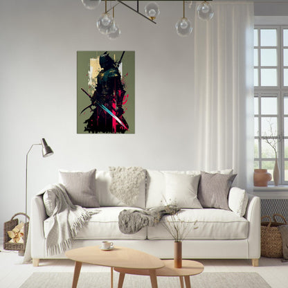 Ronin Samurai Canvas Art: Japanese Warrior with Sword