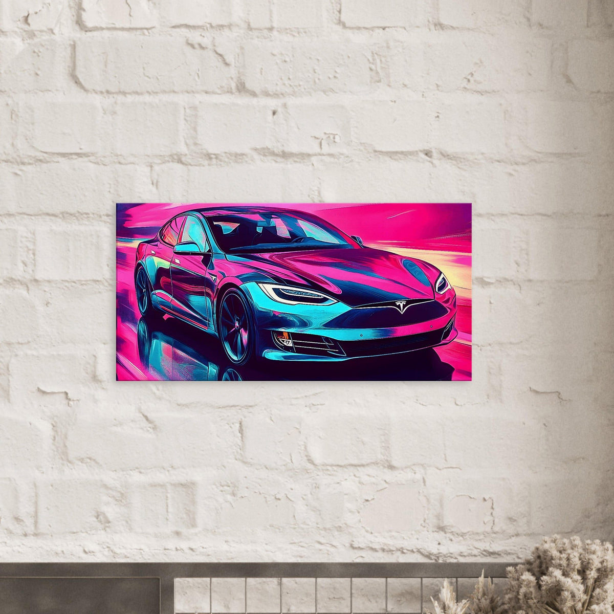 2026 Tesla Model S Neon Art – canvas wall art by Endozi Designs, view 16