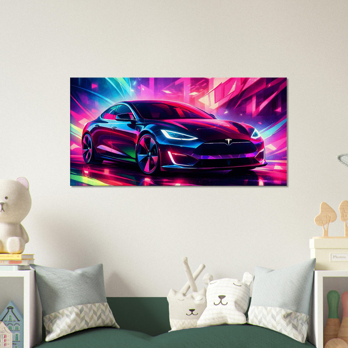 2016 Tesla Model S Canvas Art – canvas wall art by Endozi Designs, view 15