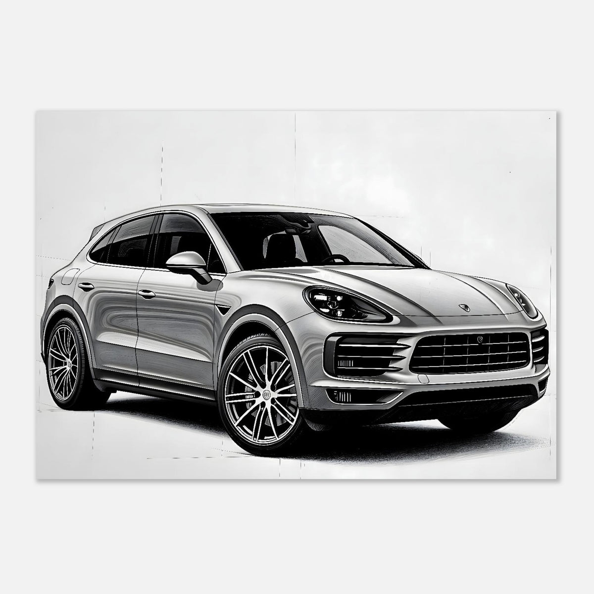 Porsche Cayenne Sketch Poster – poster by Endozi Designs, view 5