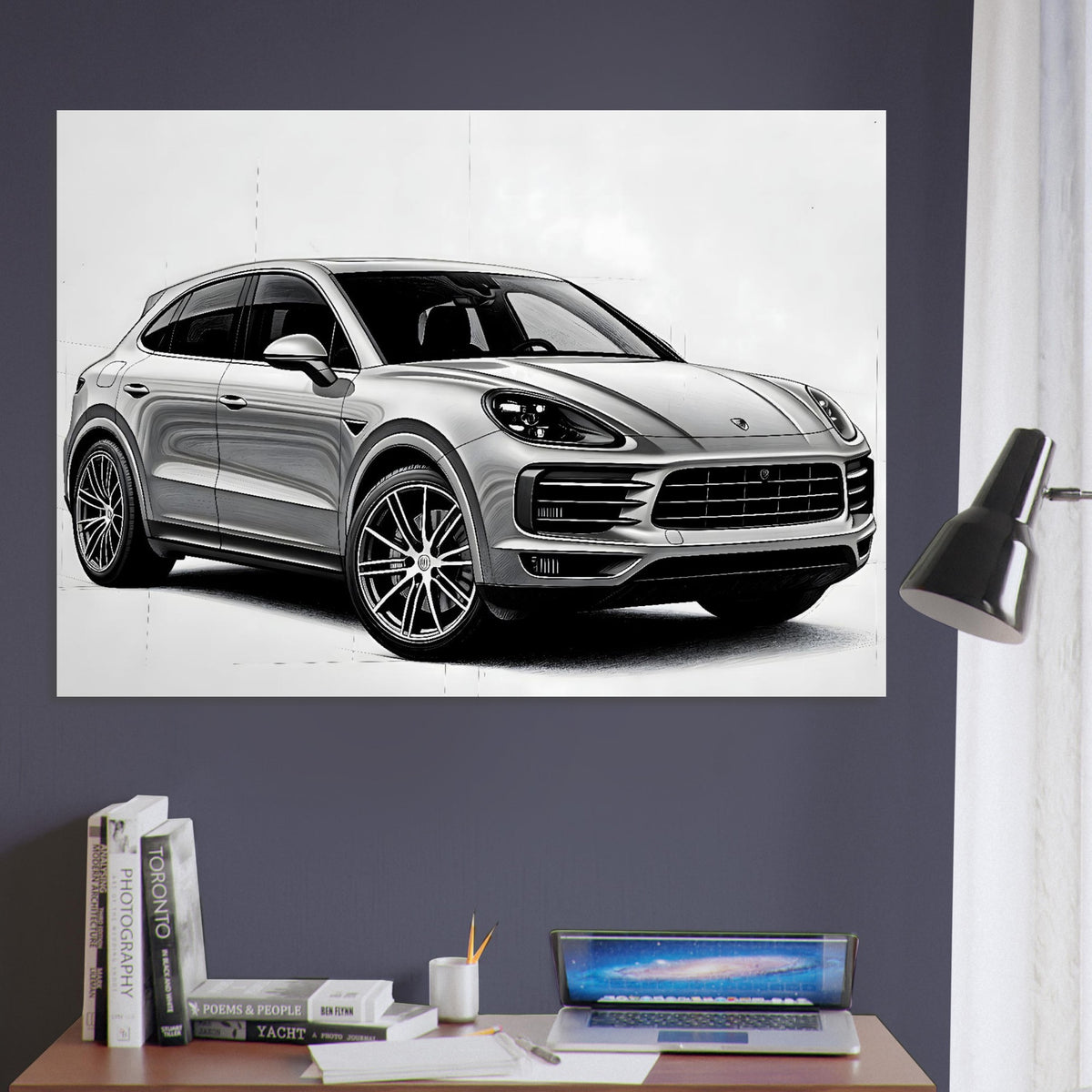 Porsche Cayenne Sketch Poster – poster by Endozi Designs, view 18