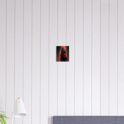 Futuristic Samurai Canvas Art: Sci-Fi Lava Warrior Home Decor