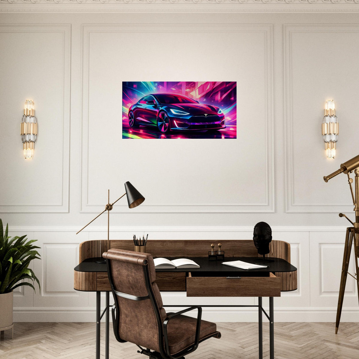 2016 Tesla Model S Canvas Art – canvas wall art by Endozi Designs, view 6