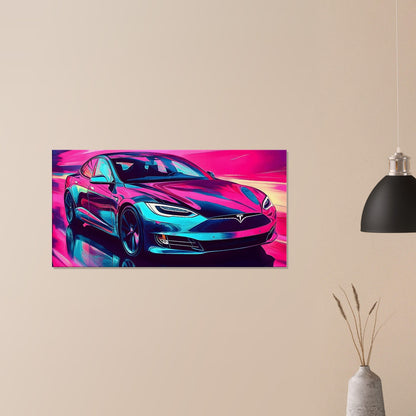 2026 Tesla Model S Neon Art – canvas wall art by Endozi Designs, view 18