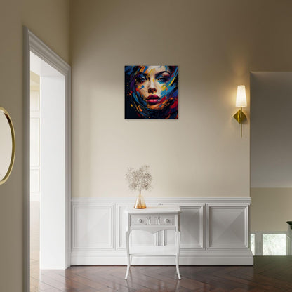 Woman's Face Canvas Print: Colorful Abstract Portrait Art