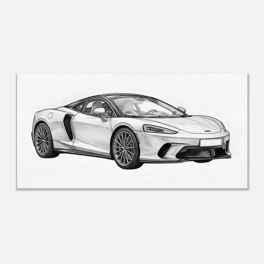 McLaren GT Neon Art | Canvas Print | Wall Decor - Canvas Art